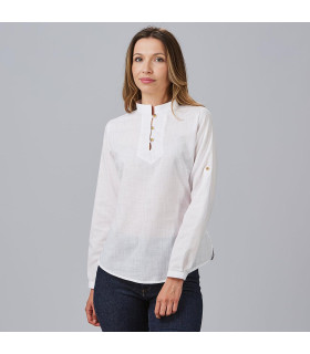 Moo Neck Shift e Manga Ajustável para mulheres, Falso tecido de algodão e poliéster flora uniformes Gary's 243600