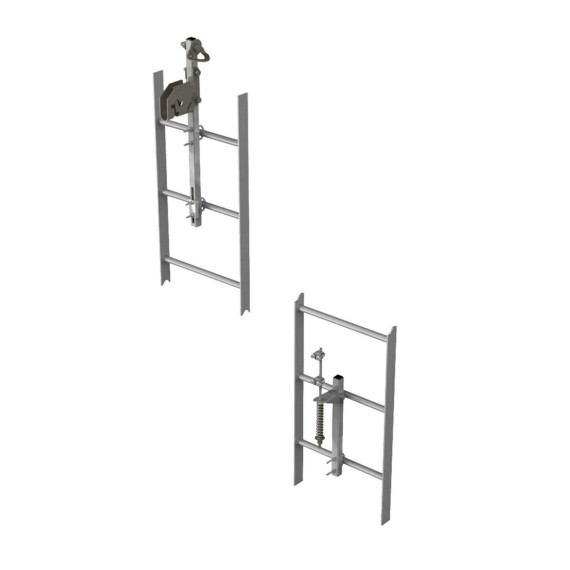 3M DBI-SALA Gioco supporto fissaggio scala gradini Lad-Saf, acciaio inossidabile - Sistema di sicurezza verticale cavo Bracketry