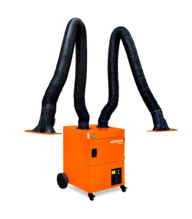 Mobile suction device Kemper Profimentaster for welding fumes with two robust arms hose