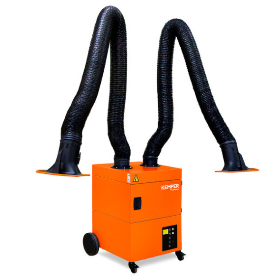 Mobile suction device Kemper Profimentaster for welding fumes with two robust arms hose