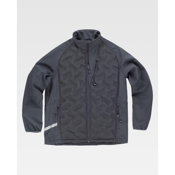 Padded high-neck work shell, reflective details S7800 WORKTEAM