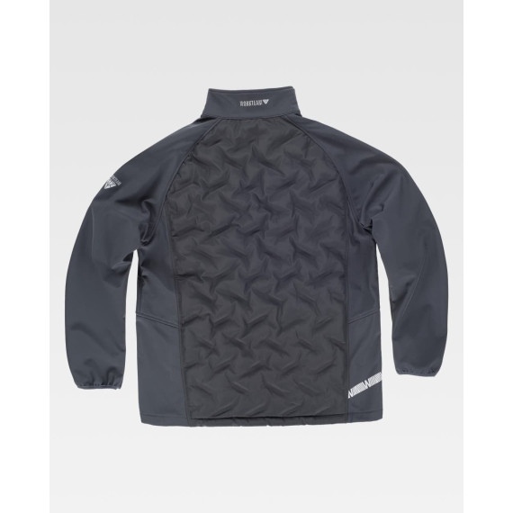 Workshell combined with sealed padded fabric and reflective details S7800