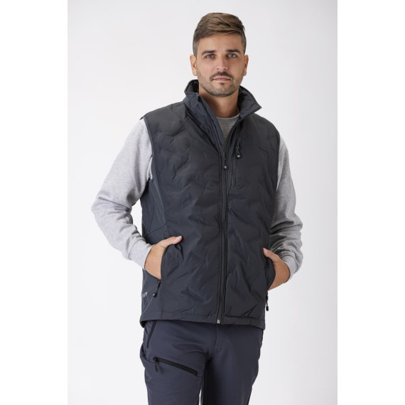 Chaleco Workshell combined with sealed padded fabric and reflective details S7810