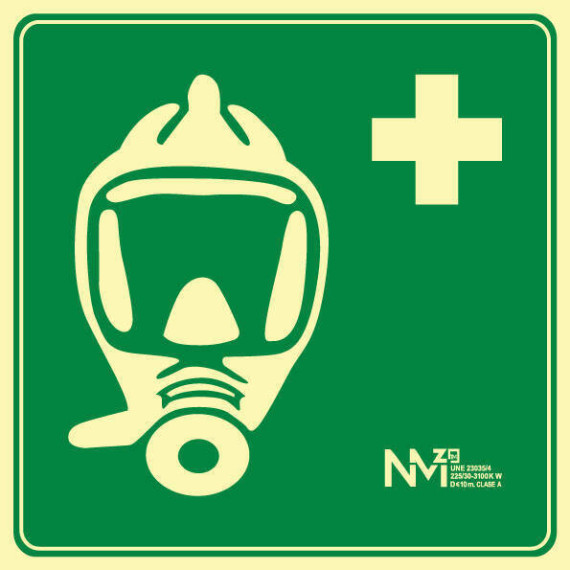 "Self-contained breathing apparatus" sign