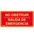 Komplementärzeichen "No Obstructing - Emergency Abreise"