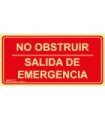 Komplementärzeichen "No Obstructing - Emergency Abreise"