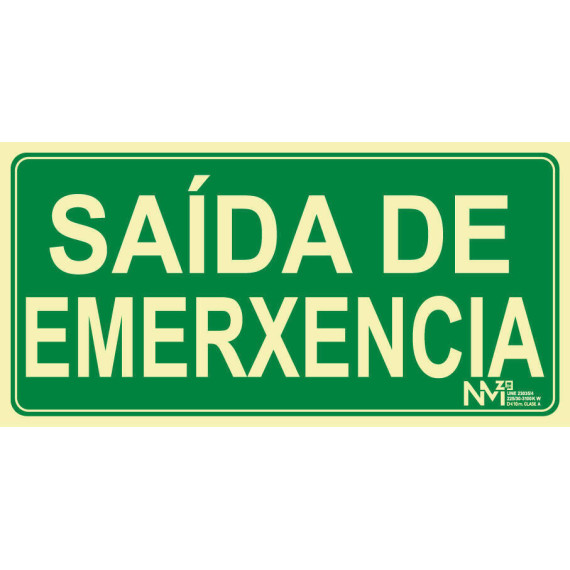 Sinal em Gallego "Said of Emerxence"