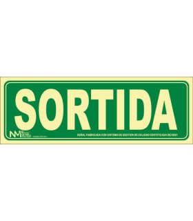Sinal em catalão "Sortida"