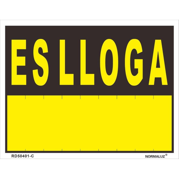 Placa amarela "Es Lloga" em catalão
