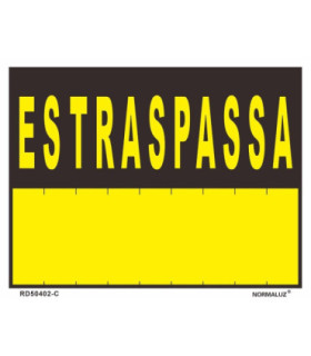Sinal "É Traspassa" amarelo em catalão