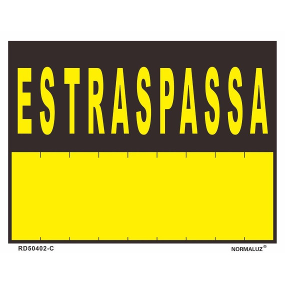 Signal "C'est Traspassa" jaune en catalan