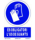 Segnale di obbligo in Catalano "È Obbligatorio L'uso Di Guanti" SEKURECO