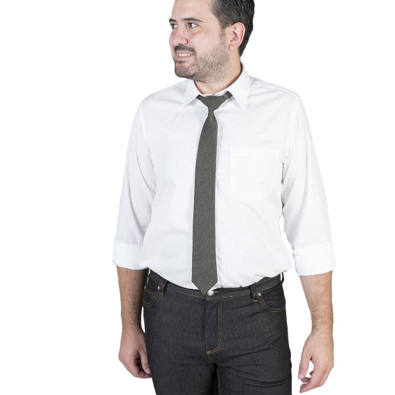 Corbata con nudo de pala estrecha, cierre de clip Unisex UNIFORMES GARY'S 326800