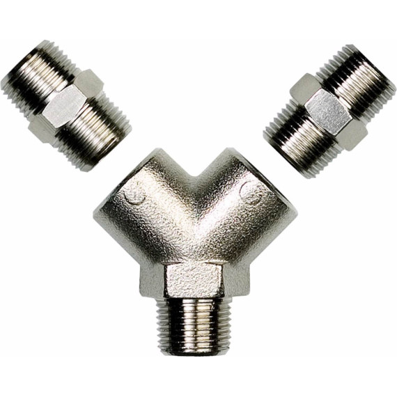 Bifurcación rosca hembra 3 / 8"" BSP y 2 adaptadores rosca macho 3 / 8"" BSP 3120301P (3 bifurcaciones)