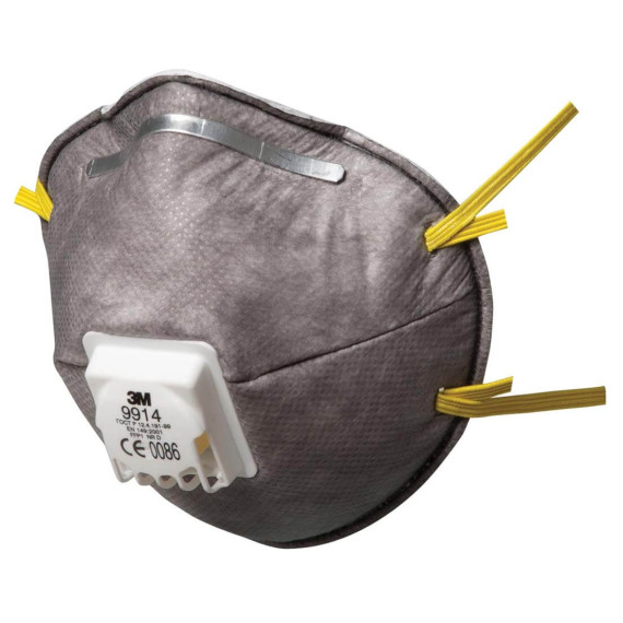 FFP1 Mask Nr D C / Válvula para vapores orgânicos Menores VLA Pequeno Embalagem 9914 (40 máscaras)