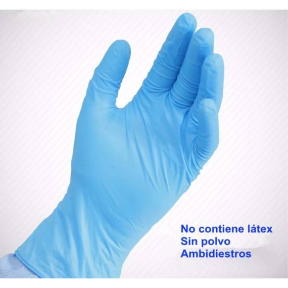 Gants d'examen de nitrile sans poussière 800 unités.