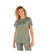 Blusa de mujer con mangas cortas y detalles en tejido técnico transpirable PEACH LÍA UNIFORMES GARY'S 658900