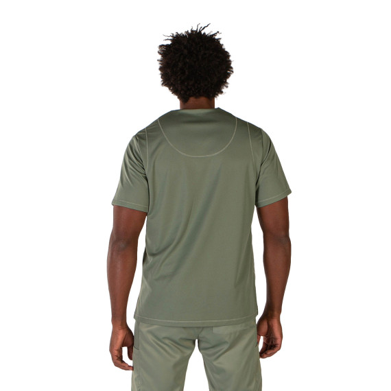 Herrenbluse aus atmungsaktivem technischem Gewebe H1 IZAN Peach UNIFORMES GARY'S 615700