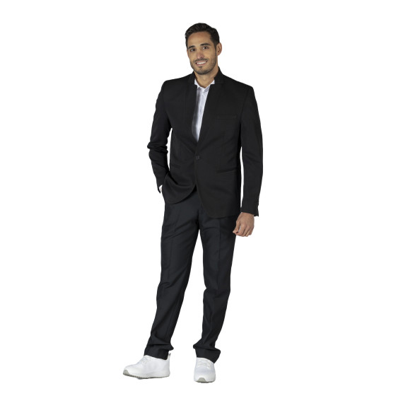 Americana de 1 botão e lapela invertida, de tecido TRIVIAL Slim Fit GARY'S