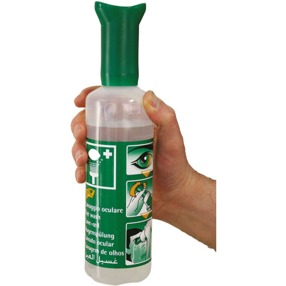 Lavaggio portatile di emergenza bottiglia con coperchio oculare 500 ml Lesioni meccaniche - 0,9% Stile sterile - A02