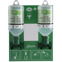 Estação de parede com 2 garrafas Lava Olhos 500ml 0,9%, espelho e pictograma - EW12