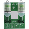 Wall station with 2 eyewash bottles 500ml 0.9% Mirror and pictogram EW12