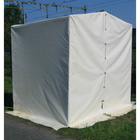 Negozio di protezione per la saldatura. Firewash flash per saldatura realizzato con materiale autoestinguente