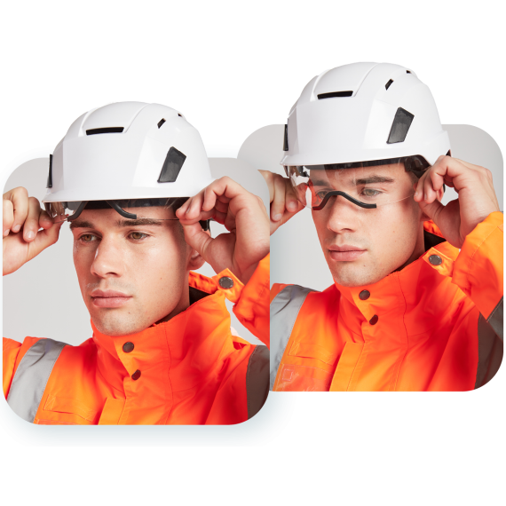 Casco de segurança Endurance com visor integrado PORTWEST PS80