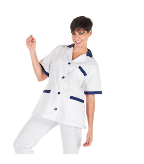 Light women's coat with short sleeves and pockets, in solid colors, made of SARGA UNIFORMES GARY'S 532000 fabric.