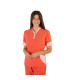 Blusa da donna in colori vivaci, colletto a V e maniche corte, MICROFIBRA 360 SUSAN UNIFORMI GARY'S 662100