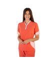 Blusa da donna in colori vivaci, colletto a V e maniche corte, MICROFIBRA 360 SUSAN UNIFORMI GARY'S 662100