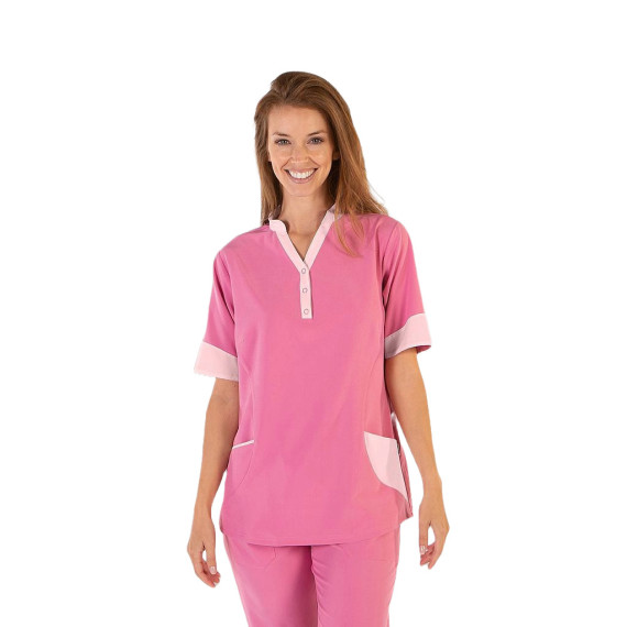 Blusa da donna in colori vivaci, colletto a V e maniche corte, MICROFIBRA 360 SUSAN UNIFORMI GARY'S 662100