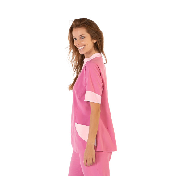 Blusa da donna in colori vivaci, colletto a V e maniche corte, MICROFIBRA 360 SUSAN UNIFORMI GARY'S 662100