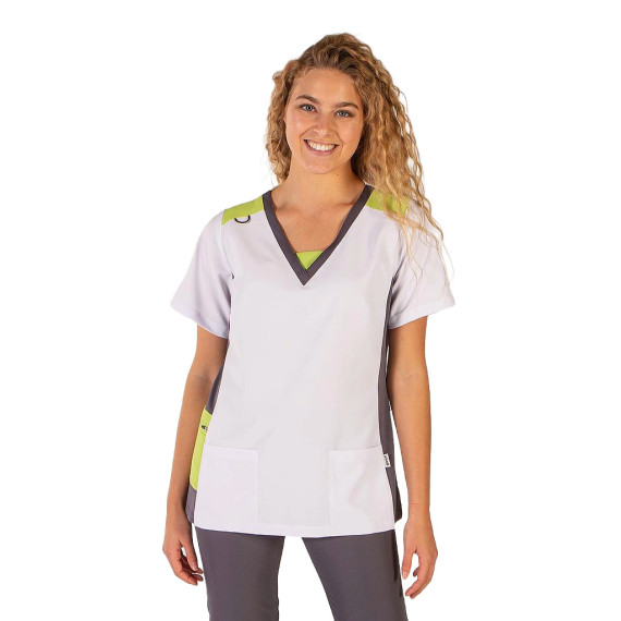 Blusa sanitaria aerosilver con aperture laterali MICROFIBRA ELASTICA LEONOR UNIFORMI GARY'S 658700