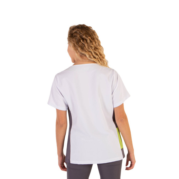 Aerosilver medical blouse with side openings ELASTIC MICROFIBER LEONOR UNIFORMS GARY'S 658700