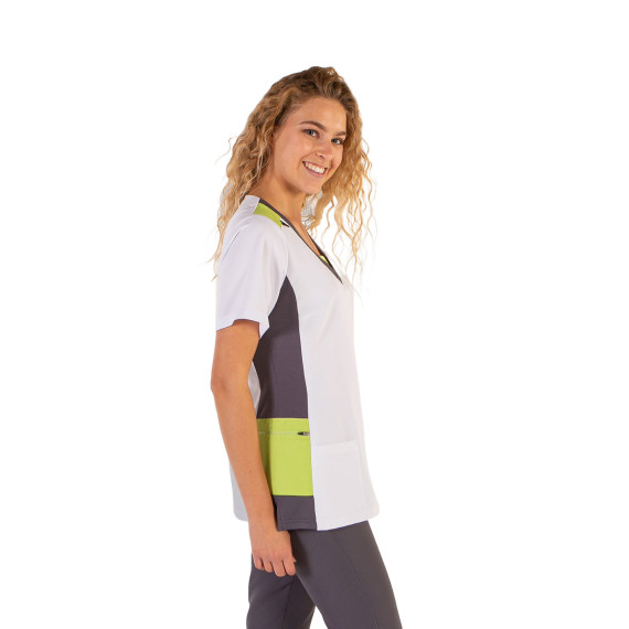 Blusa sanitaria aerosilver con aperture laterali MICROFIBRA ELASTICA LEONOR UNIFORMI GARY'S 658700