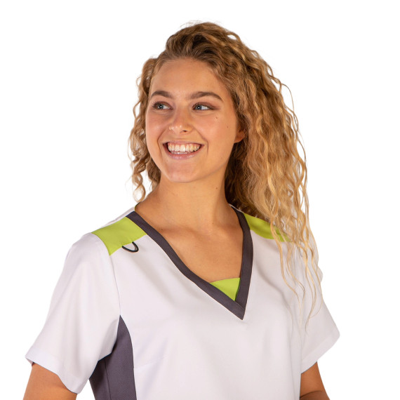 Aerosilver medical blouse with side openings ELASTIC MICROFIBER LEONOR UNIFORMS GARY'S 658700