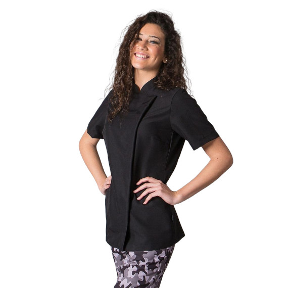 Giacca da cucina donna a maniche corte e colletto mao, chiusura incrociata PAZ UNIFORMES GARY'S 948600