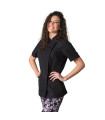 Women's short sleeve kitchen jacket with Mao collar, crossover closure PAZ UNIFORMES GARY'S 948600