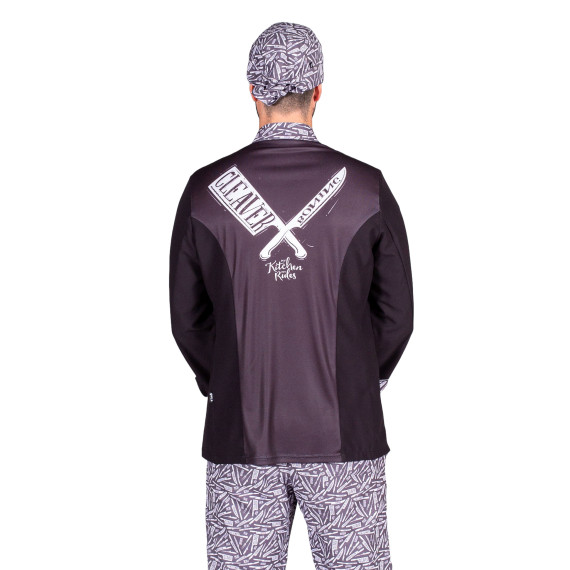 Unisex semi-fitted kitchen jacket with AEROSILVER technical fabric BACK GARY'S UNIFORMS 949900