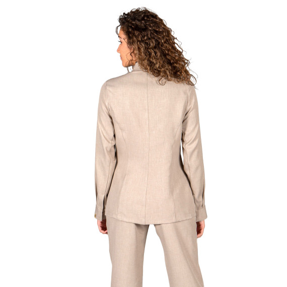 Giacca da donna a maniche lunghe e colletto mao, tessuto SARGA 100% PES RICICLATO PINEDA UNIFORMES GARY'S 963900