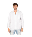 Manteau homme manches longues, coupe ample et élégante, col à revers, tissu sergé saharien, Gary's Uniforms 585000