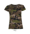 Camiseta Mulher Gola Redonda SOL'S CAMO WOMEN
