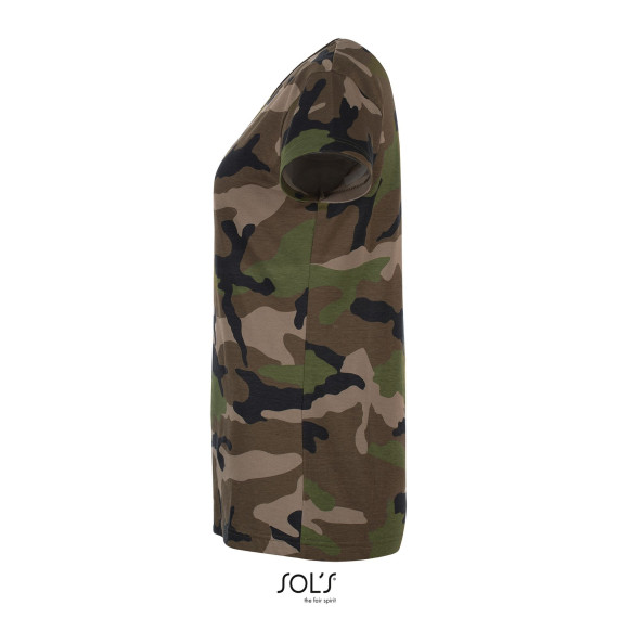 Camiseta Mulher Gola Redonda SOL'S CAMO WOMEN