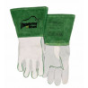 Green welding glove WELDAS with reinforced hand ThunderingBison