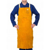 Welding apron in split cowhide leather WELDAS Golden Brown