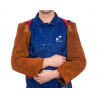 Welding sleeves WELDAS in suede leather with elastic straps Lava Brown