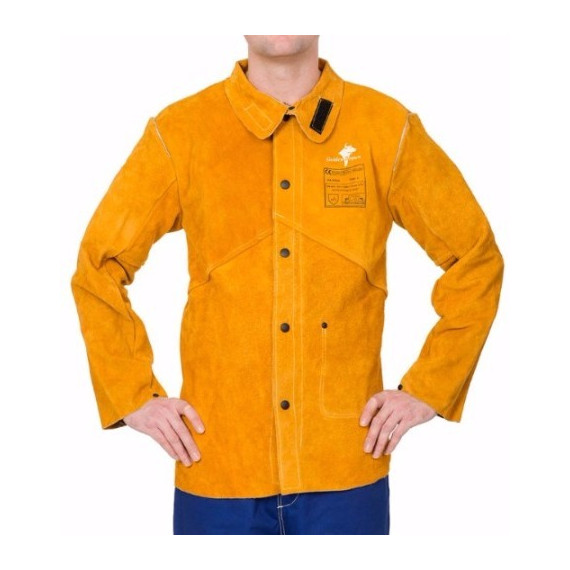 Veste brune dorée avec tissu ignifuge au dos