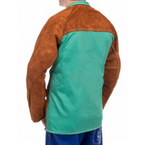 Casaco de soldador Lava Brown com backduence tecido de volta