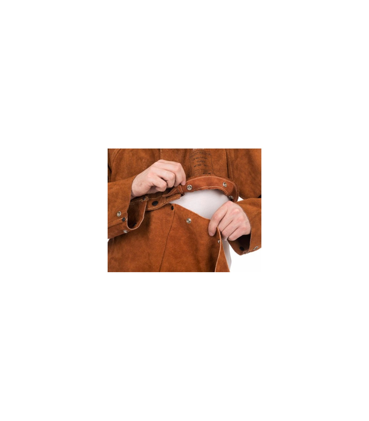 weldas schweißerschürze lava brown 44-7142 107x80cm